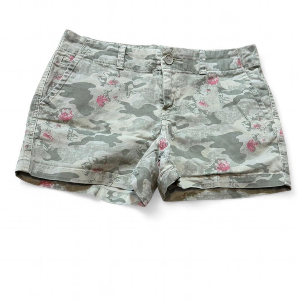 Maurices Green‎ & Pink Floral Camo Shortie Shorts, Women's Size 9/10